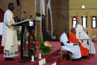 22-Voyage apostolique en République démocratique du Congo : Rencontre de prière avec les prêtres, les diacres, les personnes consacrées et les séminaristes