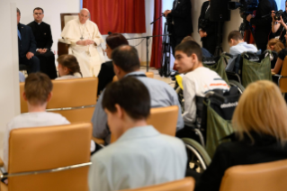 6-Apostolic Journey to Hungary: Visit to the Children of the “Blessed László Batthyány-Strattmann” Institute 