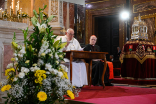 19-Viaje apostólico a Hungría: Encuentro con los obispos, sacerdotes, diáconos, consagrados, consagradas, seminaristas y agentes pastorales