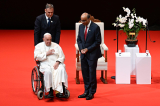 10-Viaggio Apostolico a Singapore: Incontro con le Autorità, con la Società Civile e con il Corpo Diplomatico  