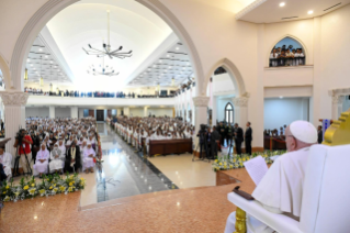 15-Viaggio Apostolico a Timor Leste: Incontro con i Vescovi, i Sacerdoti, i Diaconi, i Consacrati, le Consacrate, i Seminaristi e i Catechisti  