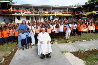 9-Apostolic Journey to Papua New Guinea: Private Meeting with a Group of Missionaries  