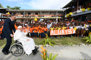 8-Apostolic Journey to Papua New Guinea: Private Meeting with a Group of Missionaries  
