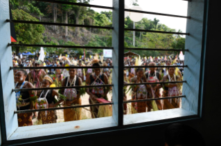 7-Apostolic Journey to Papua New Guinea: Private Meeting with a Group of Missionaries  