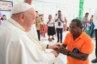 3-Apostolic Journey to Papua New Guinea: Private Meeting with a Group of Missionaries  
