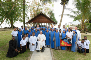 24-Apostolic Journey to Papua New Guinea: Private Meeting with a Group of Missionaries  