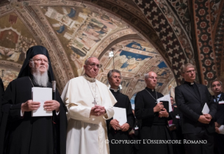 17-Besuch von Papst Franziskus in Assisi zum Weltgebetstag für den Frieden “Durst nach Frieden. Religionen und Kulturen im Dialog”