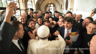 12-Visite du Pape Fran&#xe7;ois &#xe0; Assise pour la Journ&#xe9;e mondiale de pri&#xe8;re pour la paix .  &#xab; Soif de Paix. Religions et cultures en dialogue &#xbb;