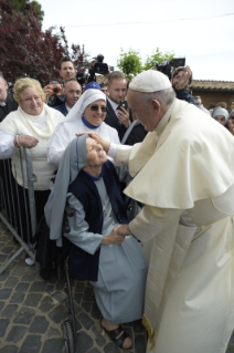 16-Pilgrimage of the Holy Father to the Shrine of Our Lady of Divine Love for the beginning of the Marian Month