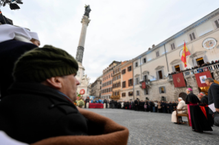 4-Hochfest der ohne Erbsünde empfangenen Jungfrau und Gottesmutter Maria – Gebet vor der Mariensäule auf dem Spanischen Platz