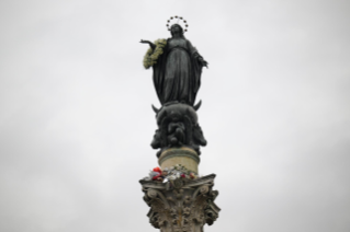 11-Hochfest der ohne Erbsünde empfangenen Jungfrau und Gottesmutter Maria – Gebet vor der Mariensäule auf dem Spanischen Platz