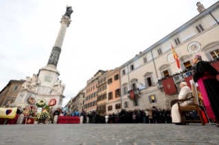 9-Hochfest der ohne Erbsünde empfangenen Jungfrau und Gottesmutter Maria – Gebet vor der Mariensäule auf dem Spanischen Platz