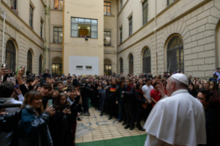 4-Diálogo do Papa Francisco com os estudantes da Escola "Pilo Albertelli" de Roma