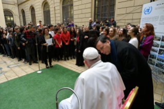 9-Diálogo do Papa Francisco com os estudantes da Escola "Pilo Albertelli" de Roma