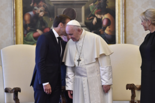 3-Audience du Pape François au Président français Emmanuel Macron