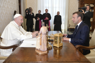 6-Audience du Pape François au Président français Emmanuel Macron