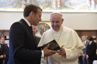 4-Audience du Pape François au Président français Emmanuel Macron