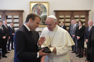 5-Audience du Pape François au Président français Emmanuel Macron