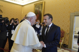 9-Audience du Pape François au Président français Emmanuel Macron