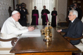 0-Udienza di Papa Francesco al Presidente della Repubblica Italiana Sergio Mattarella