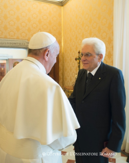 5-Audience of Pope Francis with Hon. Sergio Mattarella, President of the Italian Republic