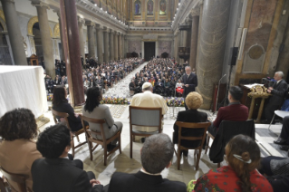 28-Encuentro con la Comunidad de San Egido con motivo del 50 aniversario de su fundación