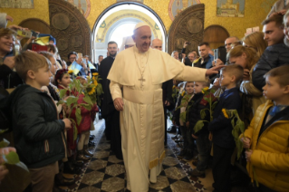 19-Visite du Saint-Père à la basilique Sainte-Sophie de Rome et rencontre avec la communauté grecque-catholique ukrainienne