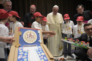 21-To children participating in the &#x201c;Children&#x2019;s Train&#x201d; initiative organized by the Pontifical Council for Culture