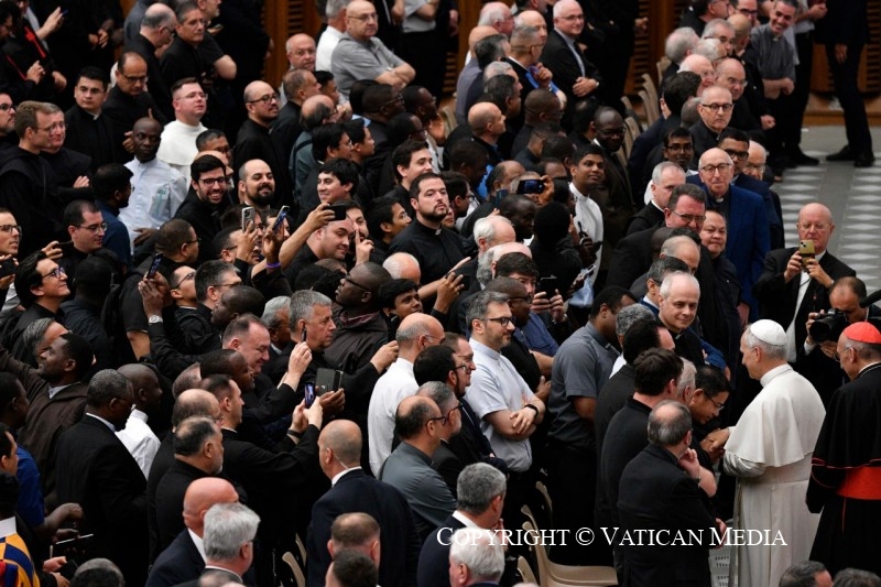 El clero de Roma,con el Papa