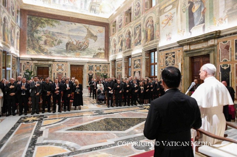 León XIV, con los miembros de ODUCAL