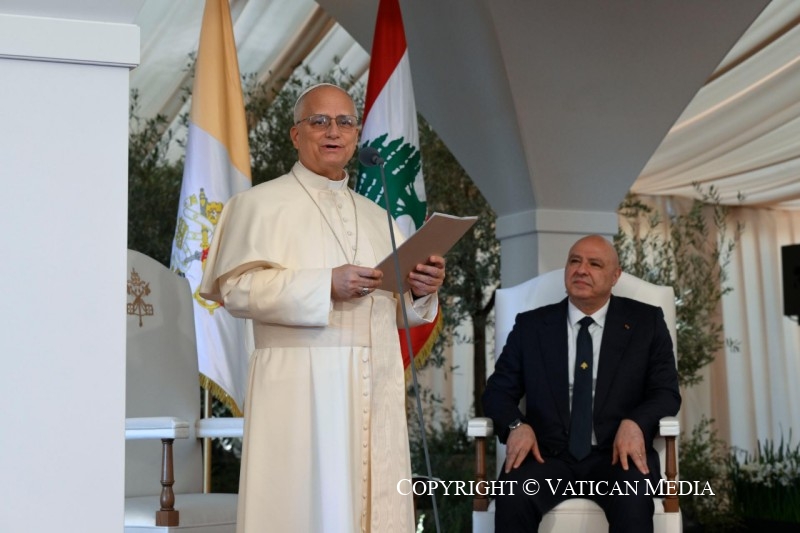 Papa León XIV: Santa Misa en el «Beirut Waterfront» (Foto: Vatican Media).