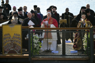 12-Viaje apost&oacute;lico a T&uuml;rkiye: Encuentro ecum&eacute;nico de oraci&oacute;n cerca de las excavaciones arqueol&oacute;gicas de la antigua Bas&iacute;lica de San Ne&oacute;fito en İznik 