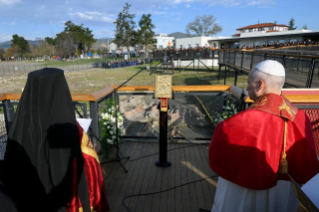 17-Viaje apost&oacute;lico a T&uuml;rkiye: Encuentro ecum&eacute;nico de oraci&oacute;n cerca de las excavaciones arqueol&oacute;gicas de la antigua Bas&iacute;lica de San Ne&oacute;fito en İznik 