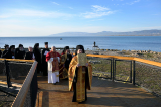 18-Viaje apost&oacute;lico a T&uuml;rkiye: Encuentro ecum&eacute;nico de oraci&oacute;n cerca de las excavaciones arqueol&oacute;gicas de la antigua Bas&iacute;lica de San Ne&oacute;fito en İznik 