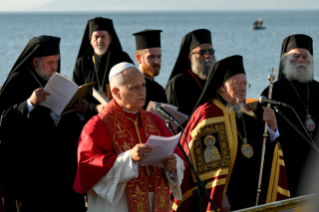 16-Viaje apost&oacute;lico a T&uuml;rkiye: Encuentro ecum&eacute;nico de oraci&oacute;n cerca de las excavaciones arqueol&oacute;gicas de la antigua Bas&iacute;lica de San Ne&oacute;fito en İznik 